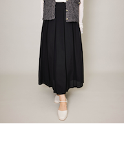 ハイツイストクロスワイドプリーツスカート≪セットアップ対応/手洗い可能≫