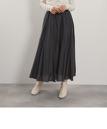 シルキーローンウエストプリーツスカート≪手洗い可能≫