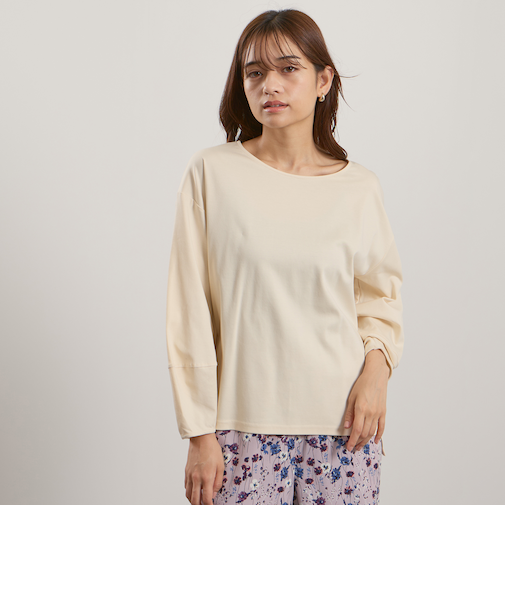 シルキースムースランタンスリーブカットソー≪手洗い可能≫