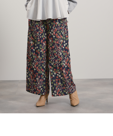 マルチフラワーイージーワイドパンツ≪手洗い可能≫