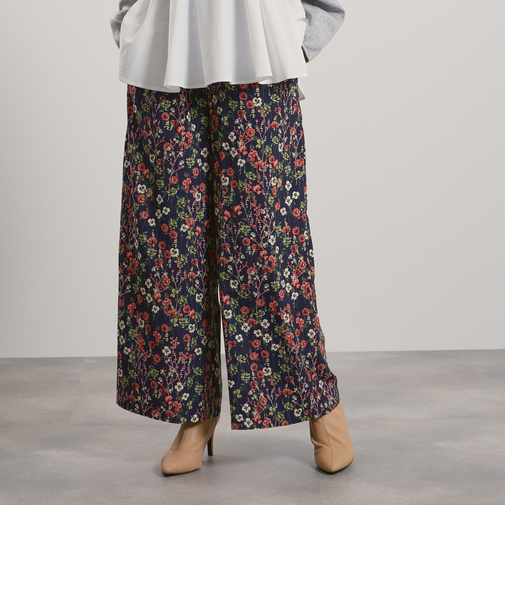 マルチフラワーイージーワイドパンツ≪手洗い可能≫