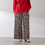 マルチフラワーイージーワイドパンツ≪手洗い可能≫