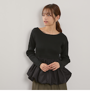 スポンディッシュニットバルーンプルオーバー≪手洗い可能≫