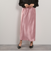 シルキーヘビーサテンスカート≪手洗い可能≫
