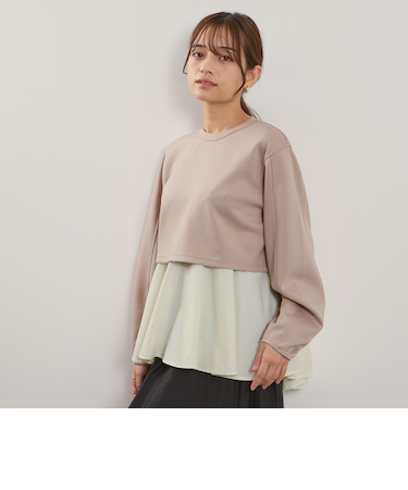 ダンボールレイヤードライクプルオーバー≪手洗い可能≫