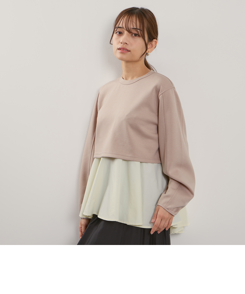 ダンボールレイヤードライクプルオーバー≪手洗い可能≫