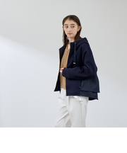 カルゼダンボール異素材切替パーカー