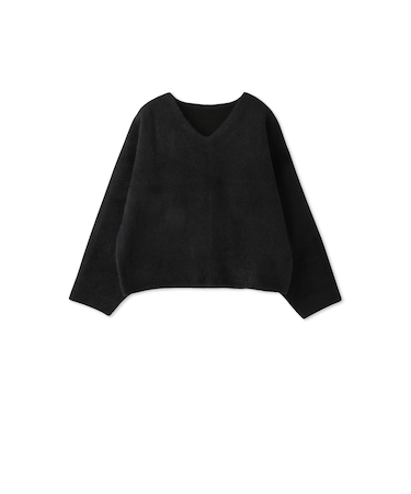 フェレットタッチWフェイスボクシーニット≪手洗い可能≫