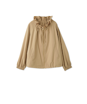 2WAYサーブルクロスフリルネックブルゾン