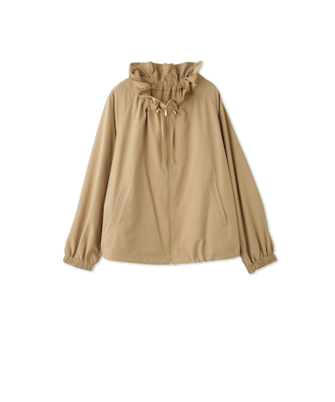 2WAYサーブルクロスフリルネックブルゾン