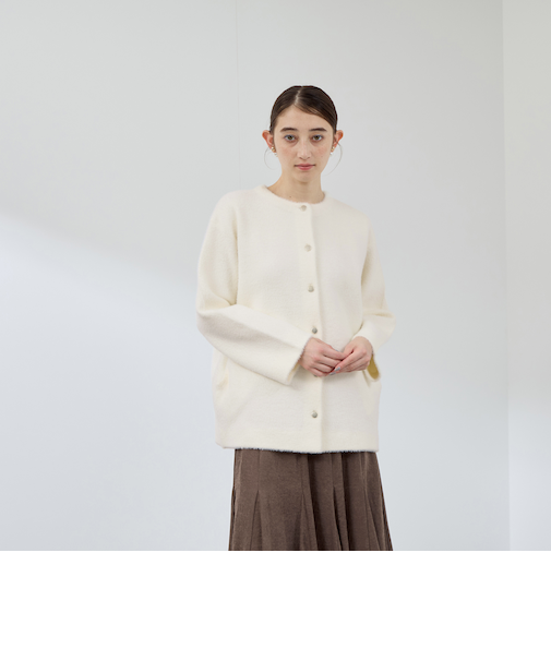 フェレットタッチWフェイスニットジャケット≪手洗い可能≫