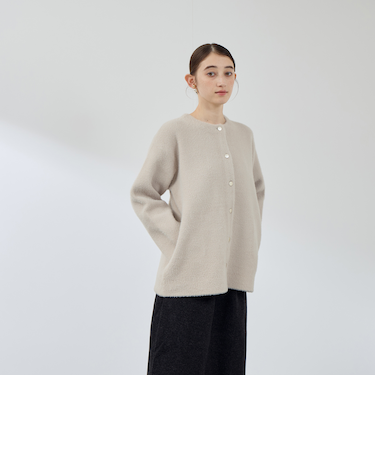 フェレットタッチWフェイスニットジャケット≪手洗い可能≫