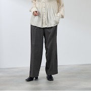 ナチュレッチセンタープレスワイドパンツ≪手洗い可能≫