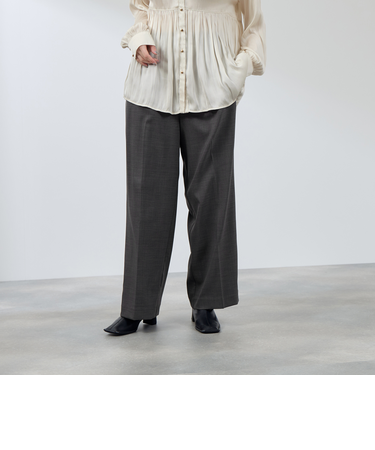 ナチュレッチセンタープレスワイドパンツ≪手洗い可能≫