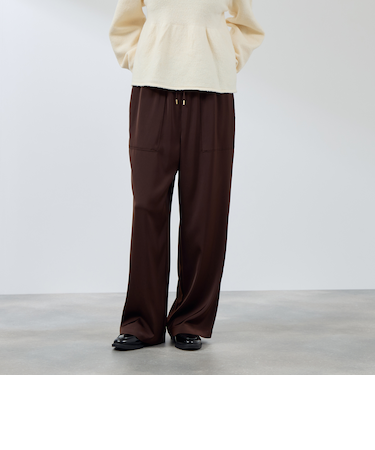 スポンディッシュサテンイージーパンツ≪手洗い可能≫