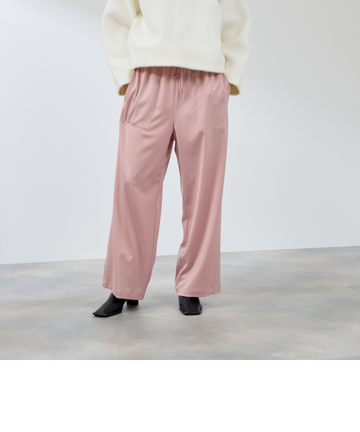 スポンディッシュサテンイージーパンツ≪手洗い可能≫