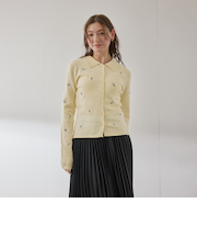 フラワーシシュウニットプルオーバー≪手洗い可能≫