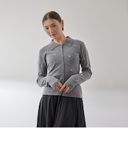 フラワーシシュウニットプルオーバー≪手洗い可能≫