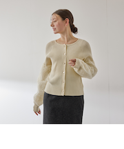 フラワーチュールスリーブカーディガン≪手洗い可能≫