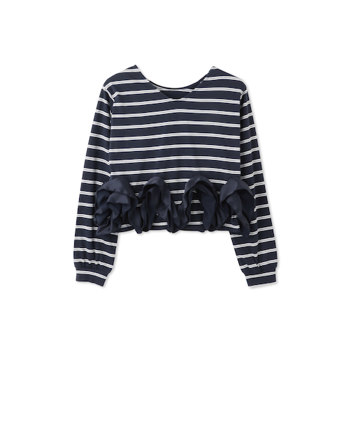 ラッフルヘムクロプトプルオーバー≪洗濯機で洗える≫