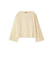 ハイゲージ天竺ボートネックプルオーバー≪手洗い可能≫