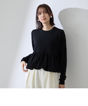 バルーンヘムニットプルオーバー≪手洗い可能≫