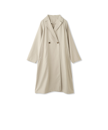 スウェードライクピーチガウントレンチコート