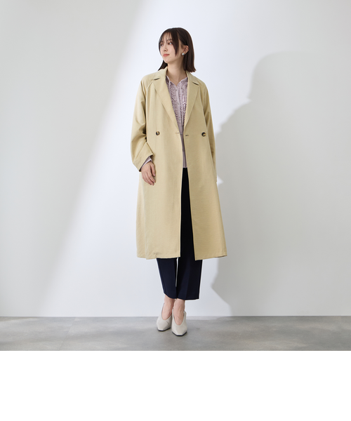 スウェードライクピーチガウントレンチコート｜クイーンズコートの通販