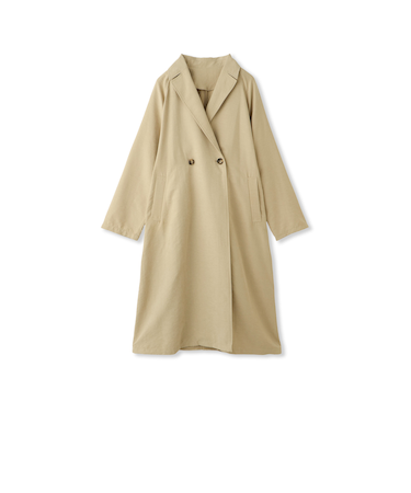 スウェードライクピーチガウントレンチコート