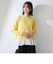 サイドスリットニット×ペプラムヘムインナーSET