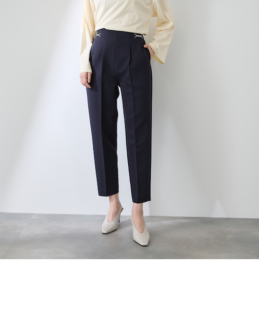 ダブルクロスストレッチビットテーパードパンツ