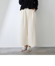 ダブルインタックプルオンワイドパンツ