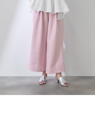 ダブルインタックプルオンワイドパンツ