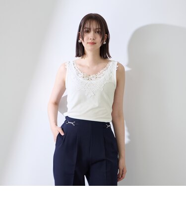 レースパーツデュアルフェイスタンクトップ