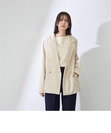 ストレッチツイルダブルボタンテーラードジャケット