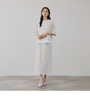 【上下セット】レイヤリードルマントップ×スカート2ピース