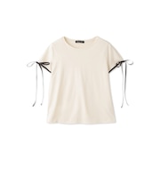 サテンリボンスリーブプルオーバー