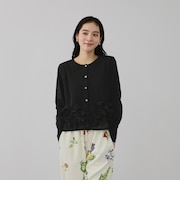 ブルーミングリボンニットカーディガン