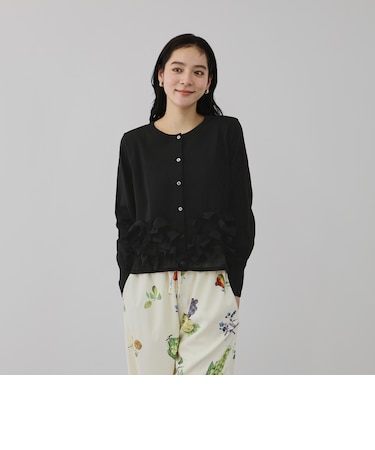 ブルーミングリボンニットカーディガン