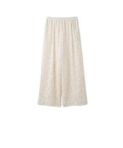 フラワーレースワイドパンツ