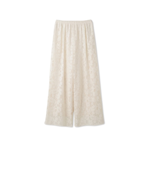 フラワーレースワイドパンツ