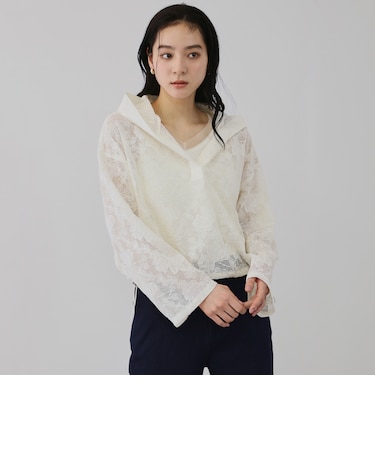 ボタニカルフラワーフーディプルオーバー