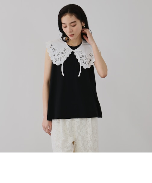 セパレートスカラップレースカラープルオーバー