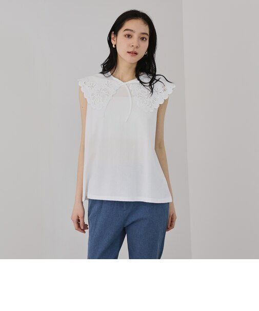 セパレートスカラップレースカラープルオーバー