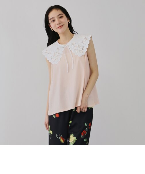 セパレートスカラップレースカラープルオーバー