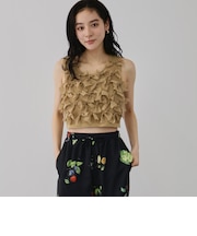 ブルーミングリボンニットベスト