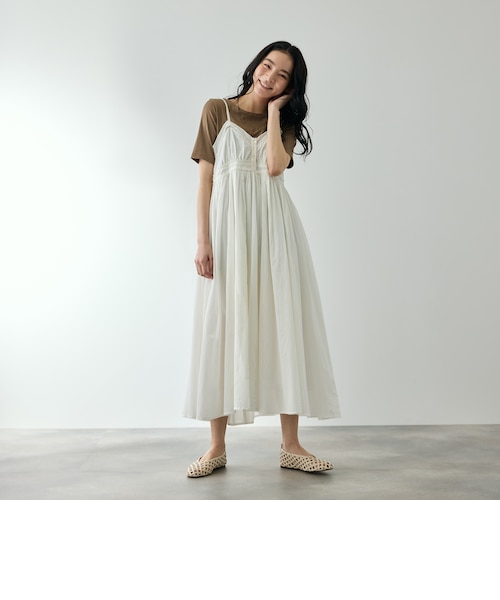 1820@ MECRE 新品タグ付き3.2万 ドレス キャミ ワンピース M MUSEレースキャミワンピース｜クイーンズコートの通販｜&mall（アンド
