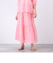 ボイルシャンブレーティアードスカート