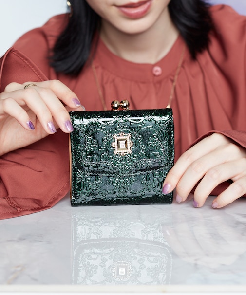 アナスイ ANNA SUI ルーミー 口金二つ折り財布