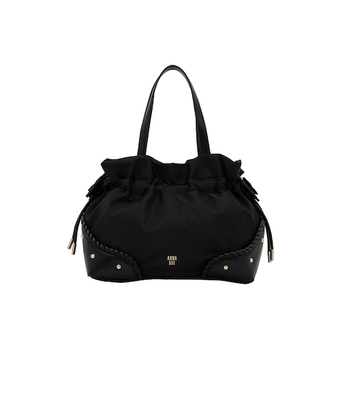 極美品 希少 ANNA SUI アナスイ ナイロン 2way ショルダーバッグ アナスイ ANNA SUI アニー 2wayショルダーバッグ （クロ） -人気